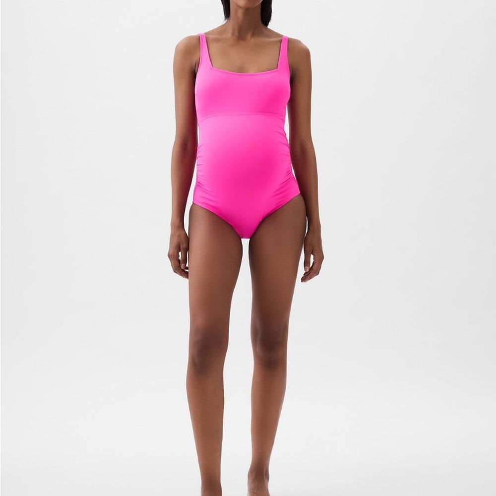 Maternity Square Neck One-Piece Swimsuit